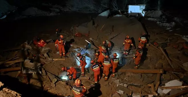 Al menos 118 muertos en un terremoto en la provincias chinas de Gansu y Qinghai