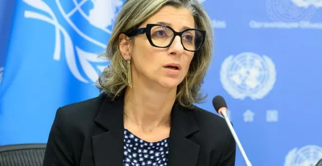 La relatora de la ONU Francesca Albanese participa este jueves en Madrid en el acto por el 'Derecho de Palestina a existir'