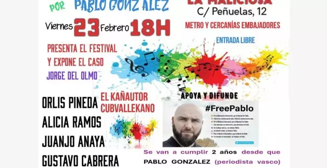 Manifestaciones, actos y un festival de música para denunciar los dos años de Pablo González en una cárcel de Polonia