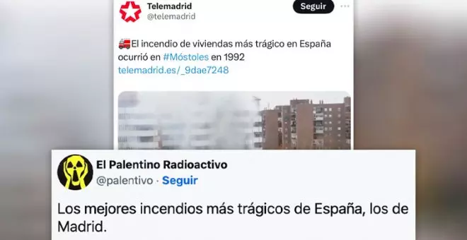 "Si no es el protagonista se aburre": críticas a una noticia de Telemadrid tras el incendio en València