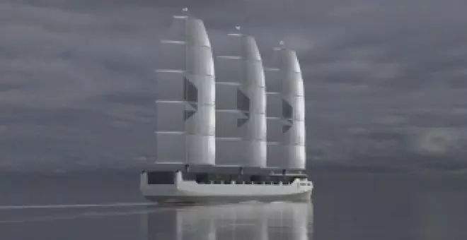 Este buque con velas quiere hacer historia en el transporte marítimo 100% limpio de emisiones