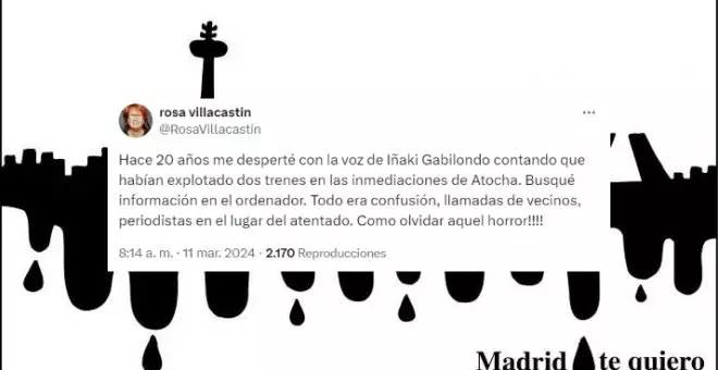 Los tuiteros recuerdan el 11M y las mentiras del Gobierno de Aznar: "Ellos no pusieron las bombas, pero sí manipularon la información"