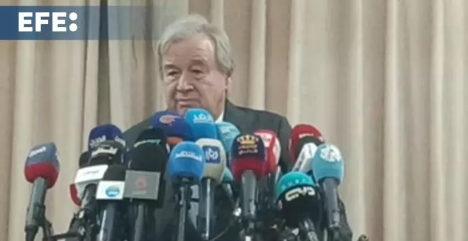 Guterres visita Jordania y denuncia la situación en Gaza