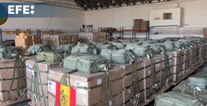 Aterrizan en Gaza dos aviones con 23 toneladas de alimentos que partieron de Zaragoza