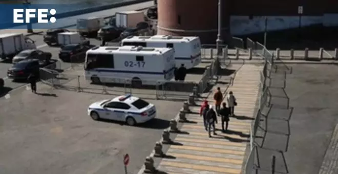 Operativo de seguridad en la Plaza Roja de Moscú tras el atentado terrorista