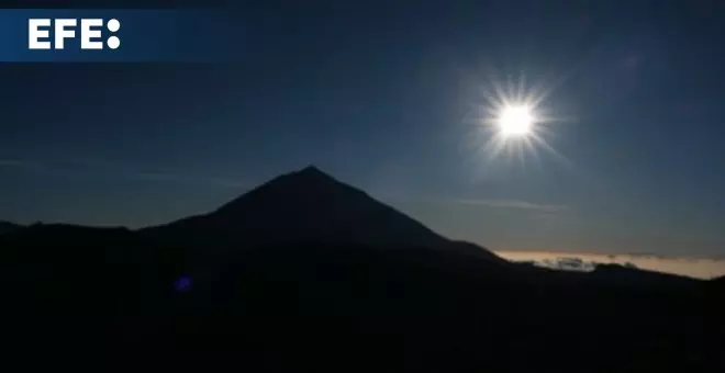 El eclipse solar, visto desde el Observatorio del Teide