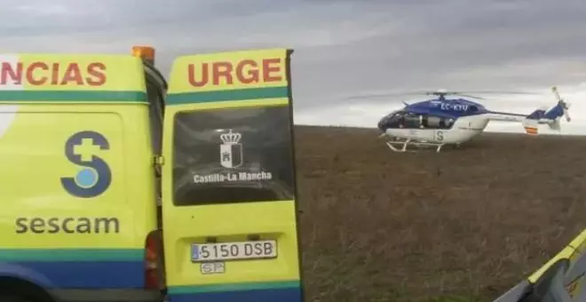 Accidente laboral en el campo: herido un hombre al pasarle por encima el tractor con el que trabajaba en Tomelloso