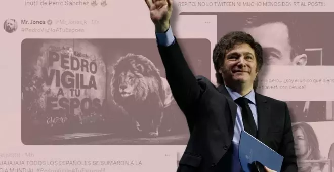 Los 'trolls' de Milei se abren paso en la política española con bulos y ataques tránsfobos contra Begoña Gómez