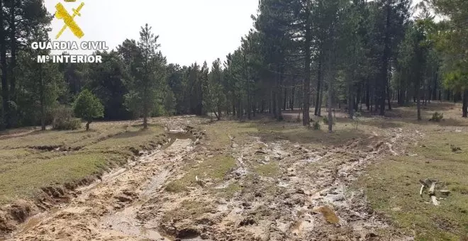 Rutas ilegales de todoterrenos ocasionan graves daños en el parque natural de la Serranía de Cuenca