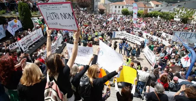 Rueda defiende a Altri tras la multitudinaria manifestación contra la fábrica de celulosa en Palas de Rei