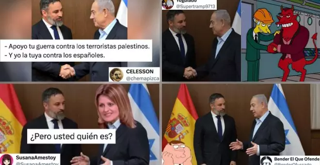 Los memes más tronchantes de la reunión entre Abascal y Netanyahu: "-Vengo por lo del genocidio. -¿Que si quiero o que si tengo?"