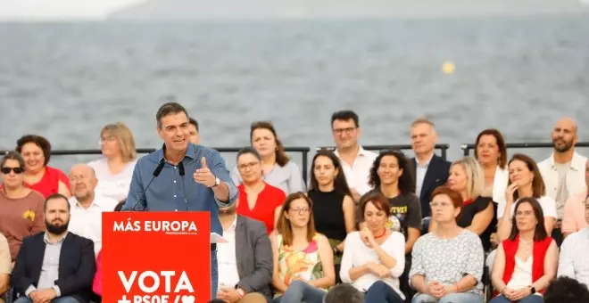 Sánchez se vuelca en la campaña de las europeas y apela a la remontada frente a Feijóo