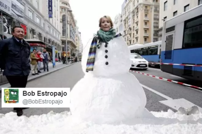 Muñeco de nieve Aguirre, la alegría de Gran Vía