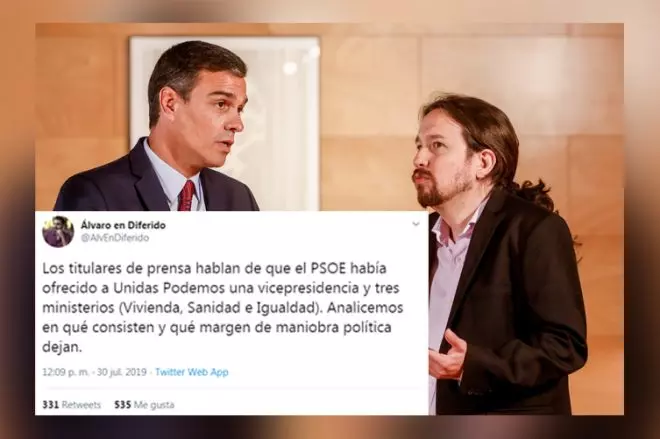Álvaro en Diferido cuestiona si la oferta del PSOE era realmente "razonable"