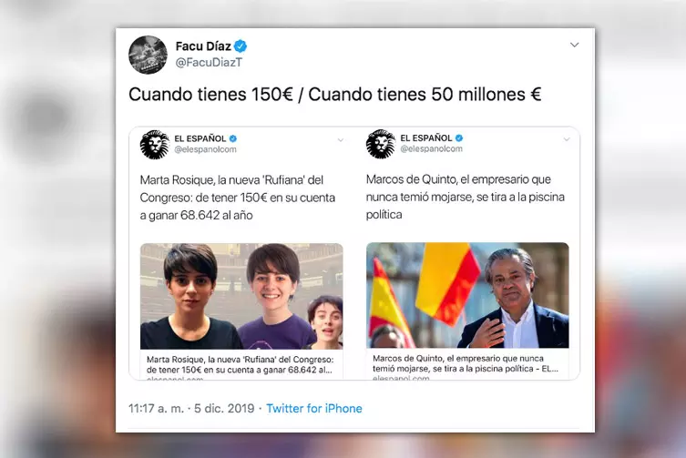 La 'prensa seria': No cabe más clasismo en estos titulares: cuando tienes 150 euros o 48 millones