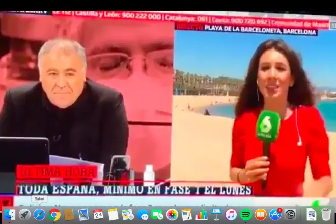 Antonio García Ferreras y la playa de la Barceloneta, 'Al Rojo Vivo'