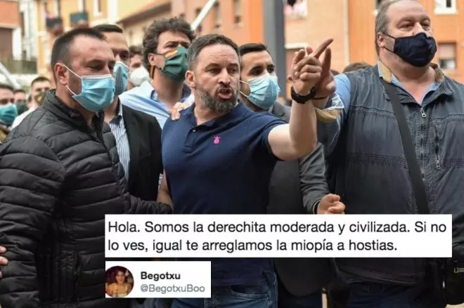 Santiago Abascal, líder del Vox, en Euskadi.