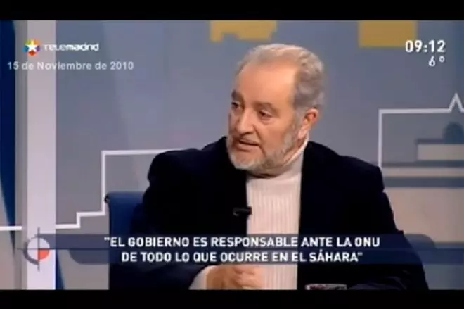 Julio Anguita durante su intervención en noviembre de 2010 en Telemadrid. - YOUTUBE