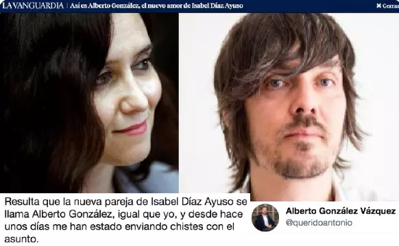 Hilo en Twitter de Alberto González, @queridoantonio, sobre su 'relación' con Ayuso.