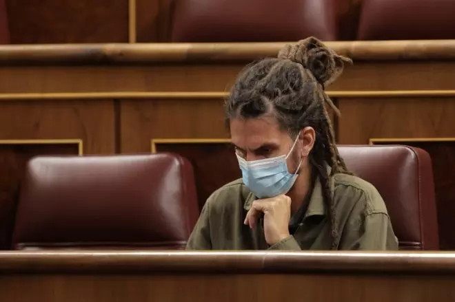 Alberto Rodríguez en su recién perdido escaño en el Congreso. - Eduardo Parra/Europa Press