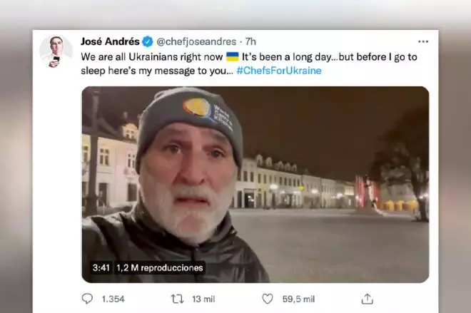 Captura de Twitter de la cuenta de José Andrés
