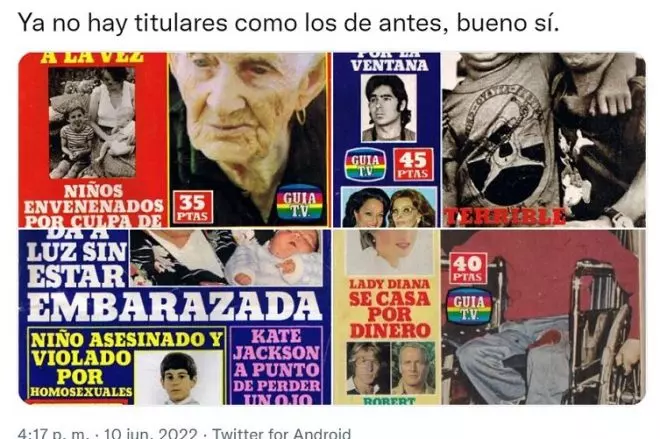 El tuit que recupera los titulares surrealistas de la revista Pronto