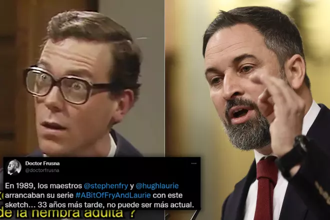 Imagen combinada de Hugh Laurie y Santiago Abascal. - Europa Press/Tremending/Twitter