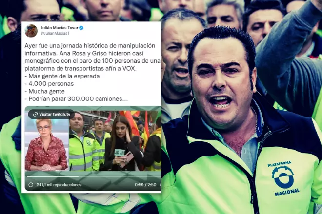 Imagen combinada de un tuit de Julián Macías y Manuel Hernández. — Tremending / Europa Press