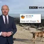 "Duerme bien, Maggie" El hombre del tiempo de la BBC emociona al dedicar el comienzo de su sección a su perrita fallecida