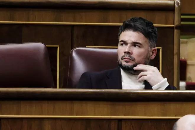 El portavoz de ERC en el Congreso, Gabriel Rufián.- CARLOS LUJÁN (EFE)