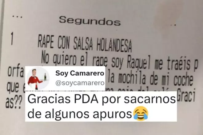 El tuit viral de @soycamarero en Twitter.