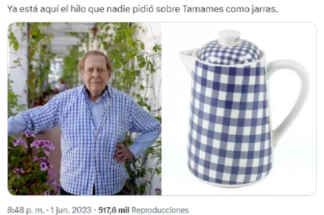 El arranque del hilo de Twitter que compara a Ramón Tamanes con jarras