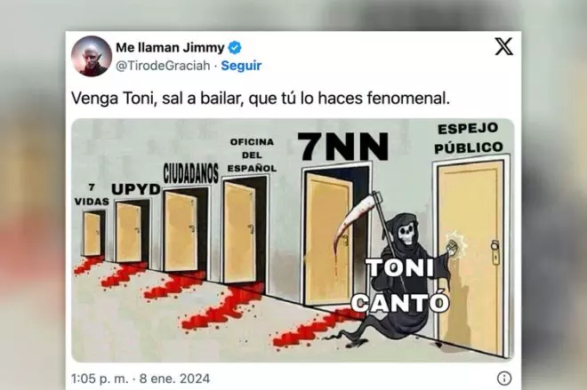 Uno de los memes aparecidos tras el fichaje de Toni Cantó por 'Espejo Público' de Antena 3.