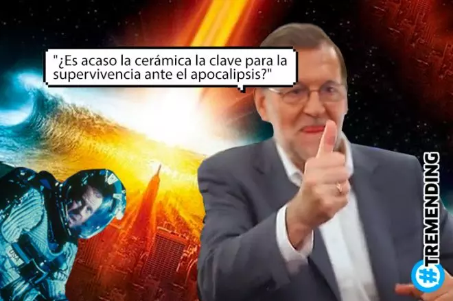 Recreación de Rajoy ante un hipotético fin del mundo.-