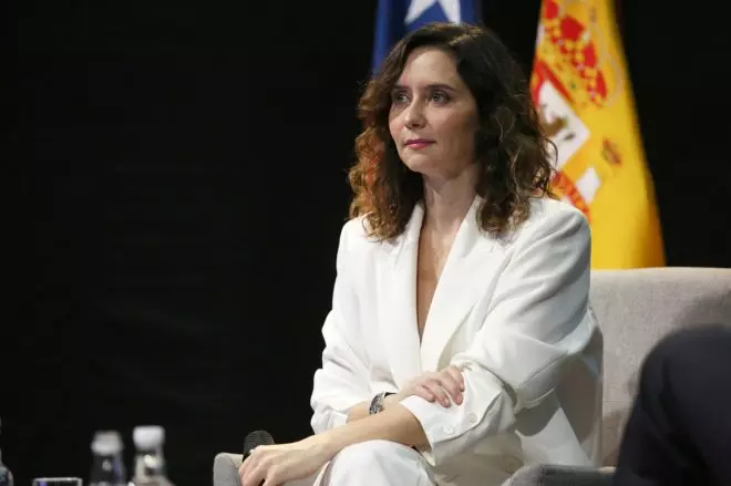 Isabel Díaz Ayuso, presidenta de la Comunidad de Madrid, este viernes en Chile. - Elvis González | EFE