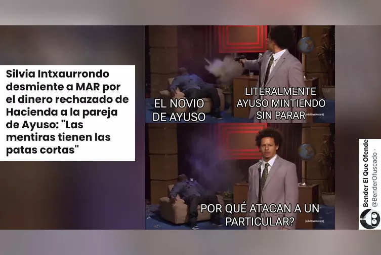 La última artimaña de Ayuso sobre su pareja y Hacienda explicada en tuits:  Olía a chufla de lejos 