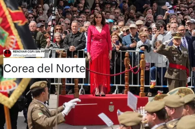 Isabel Díaz Ayuso, en el acto cívico-militar en homenaje a los Héroes del Dos de Mayo, en Madrid. / Borja Sánchez-Trillo (EFE)