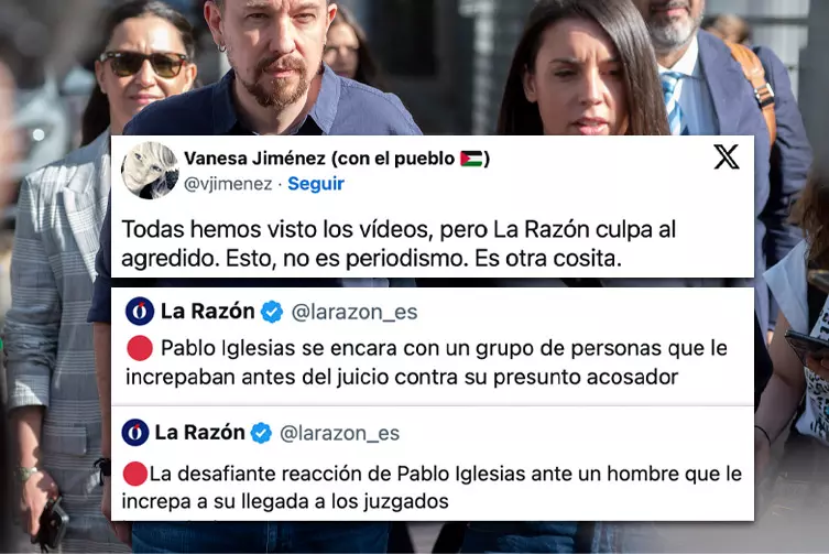 "Esto no es periodismo, es otra cosita": críticas al titular de 'La Razón' sobre las amenazas e insultos a Iglesias y Montero