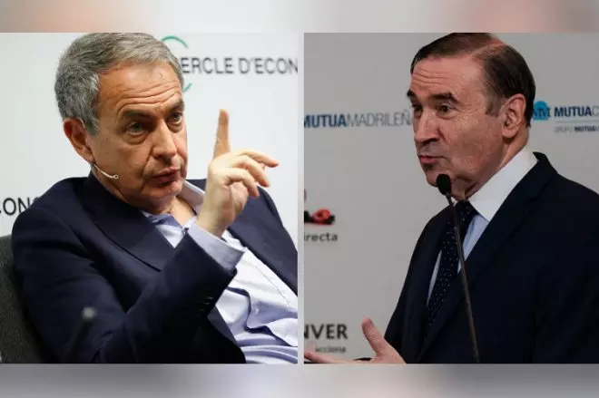 Zapatero y Pedro J. en dos fotos de archivo.- EUROPA PRESS
