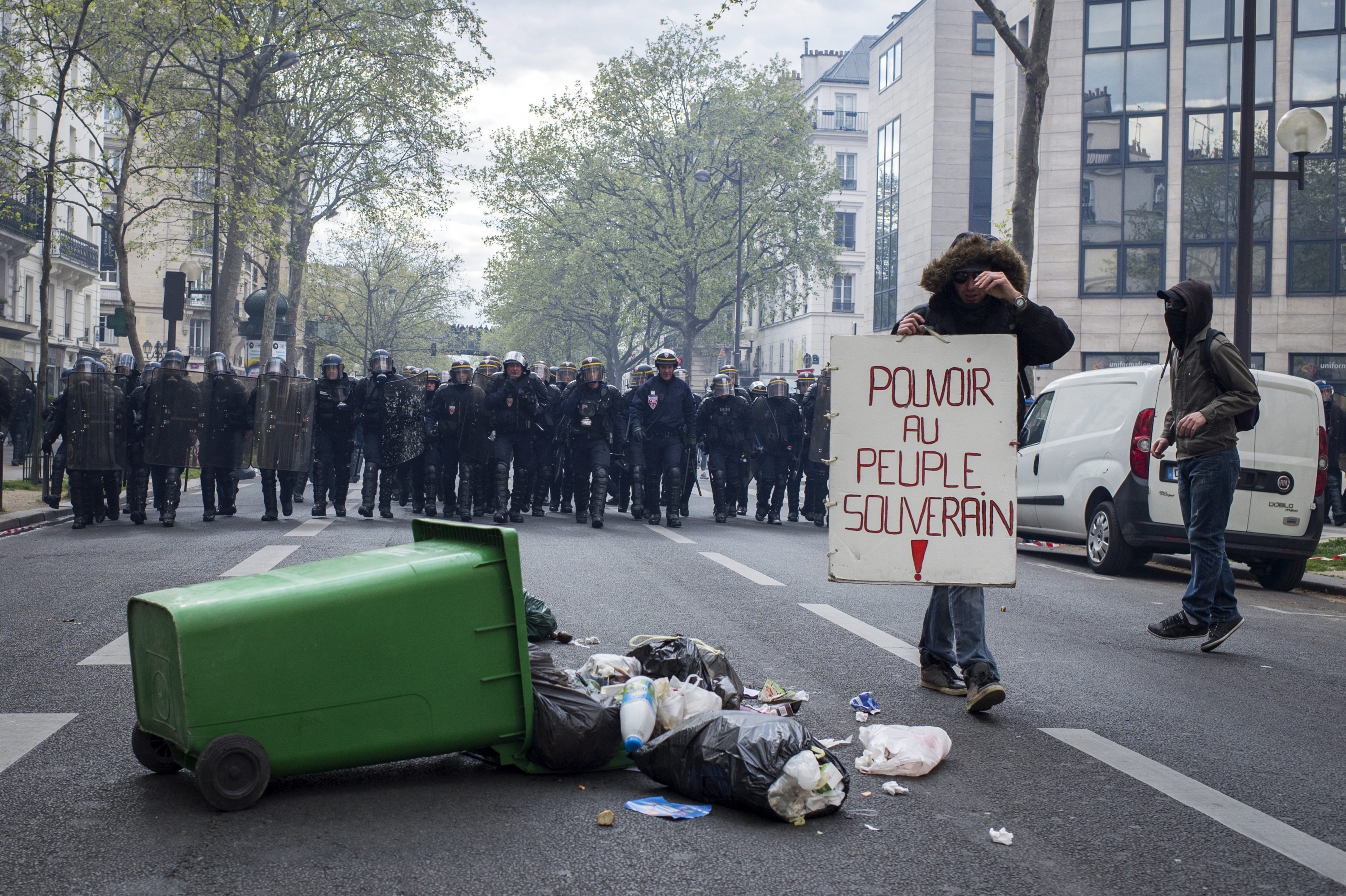 Протест работников во Франции.