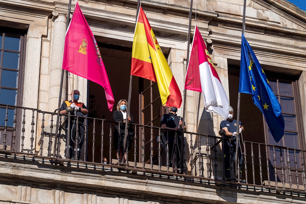 Flag Bandera España Crespón Negro