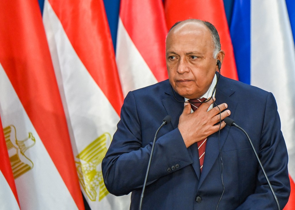 Ministro del Exterior de Egipto Sameh Shukri.