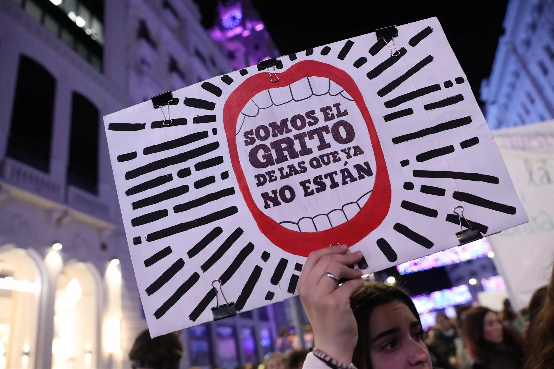 Concentración feminista en contra de la violencia machista en Madrid / Imagen de archivo.