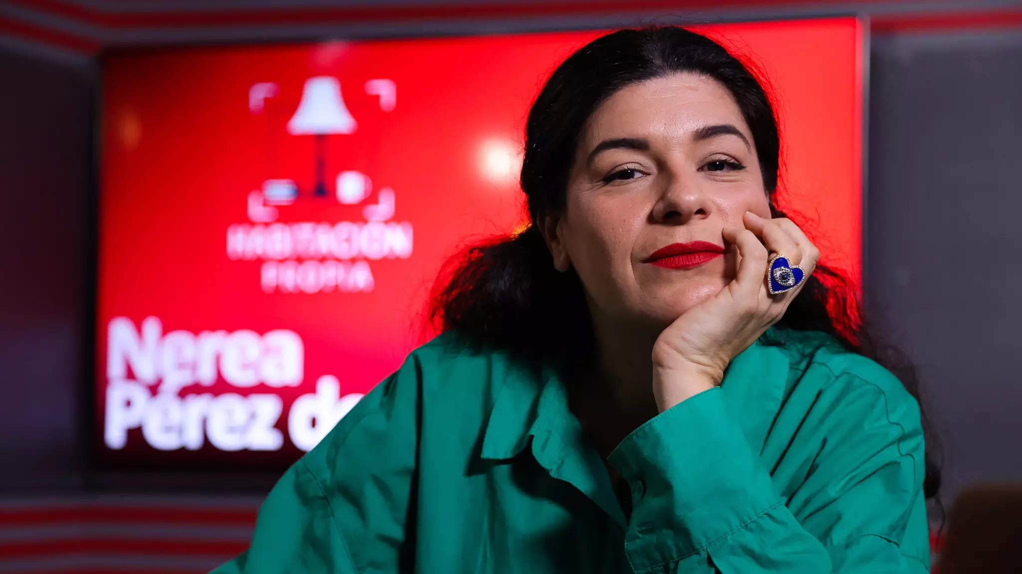 Nerea Pérez de las Heras, en un momento durante la entrevista para 'Habitación Propia' en la redacción de 'Público'. — Jaime García-Morato