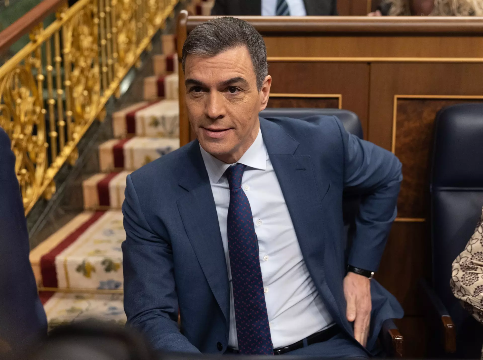 Pedro Sánchez, durante la sesión de control de este miércoles, día 13 de marzo, en el Congreso. — Eduardo Parra / Europa Press