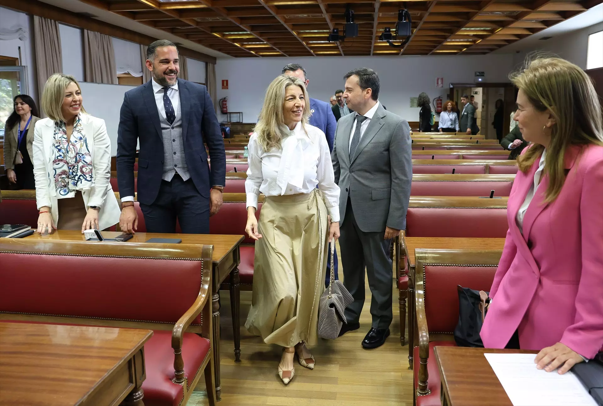 La vicepresidenta segunda del Gobierno y líder de Sumar, Yolanda Díaz, este viernes en el Senado. — Marta Fernández / Europa Press