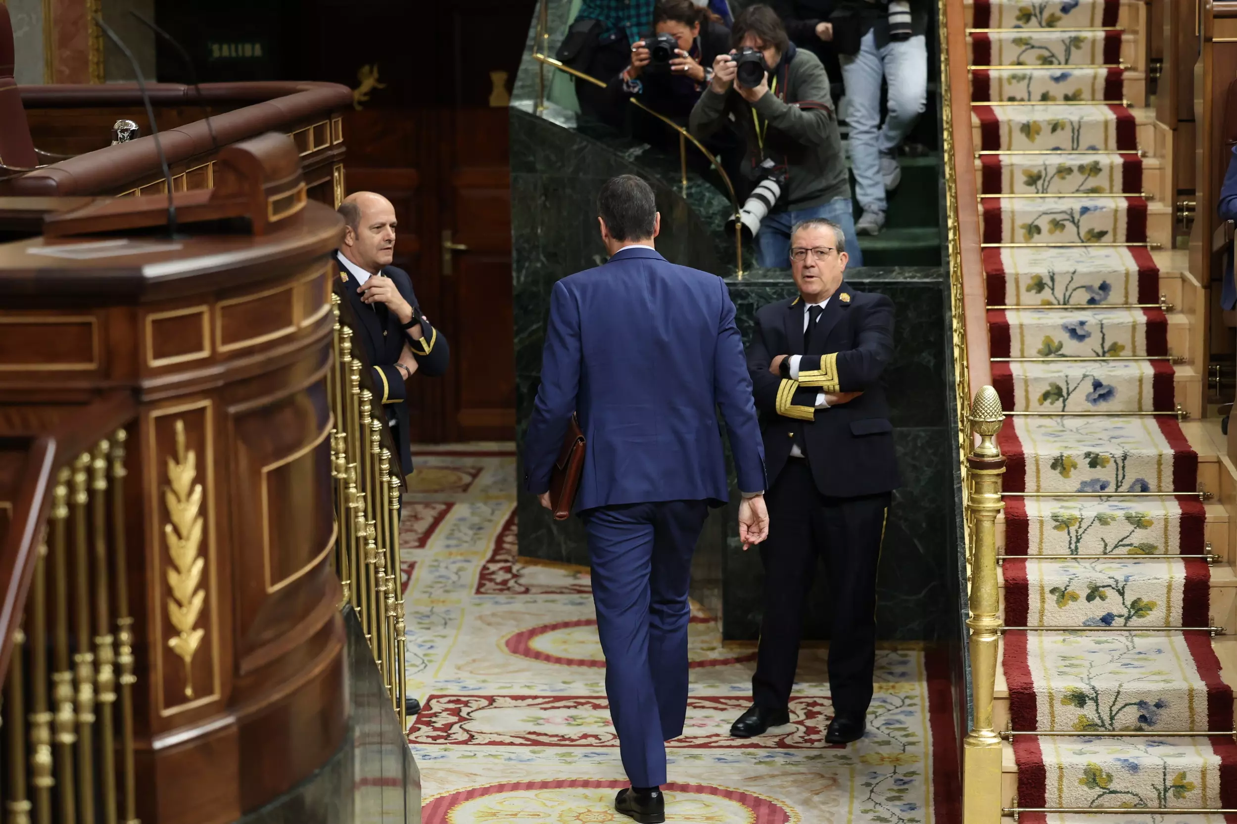 El presidente del Gobierno, Pedro Sánchez, durante una sesión de control al Gobierno, en el Congreso de los Diputados, a 24 de abril de 2024, en Madrid (España). — Jesús Hellín / Europa Press