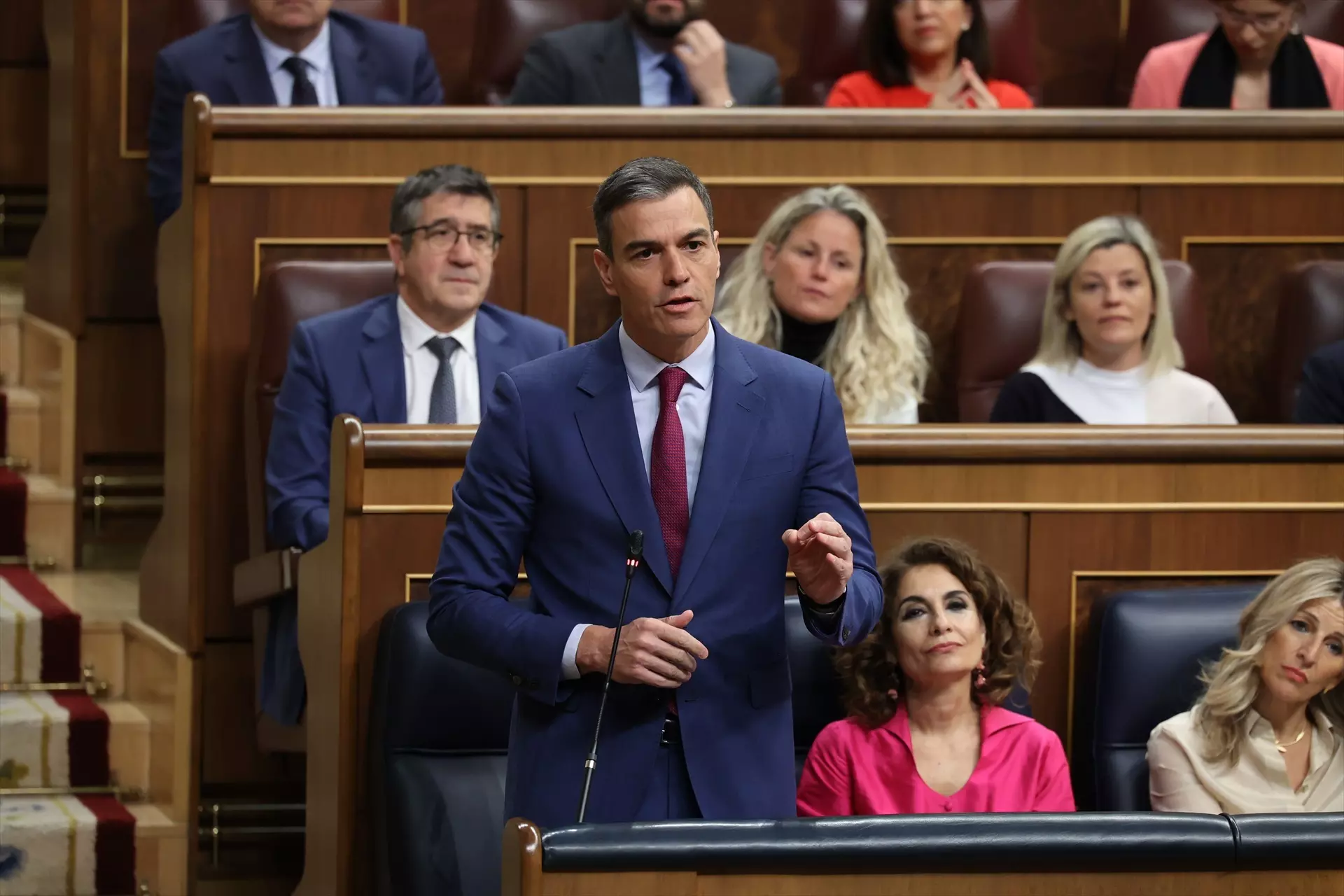 Pedro Sánchez, presidente del Gobierno, interviene durante la sesión de control al Gobierno este pasado miércoles. — Jesús Hellín / EUROPA PRESS