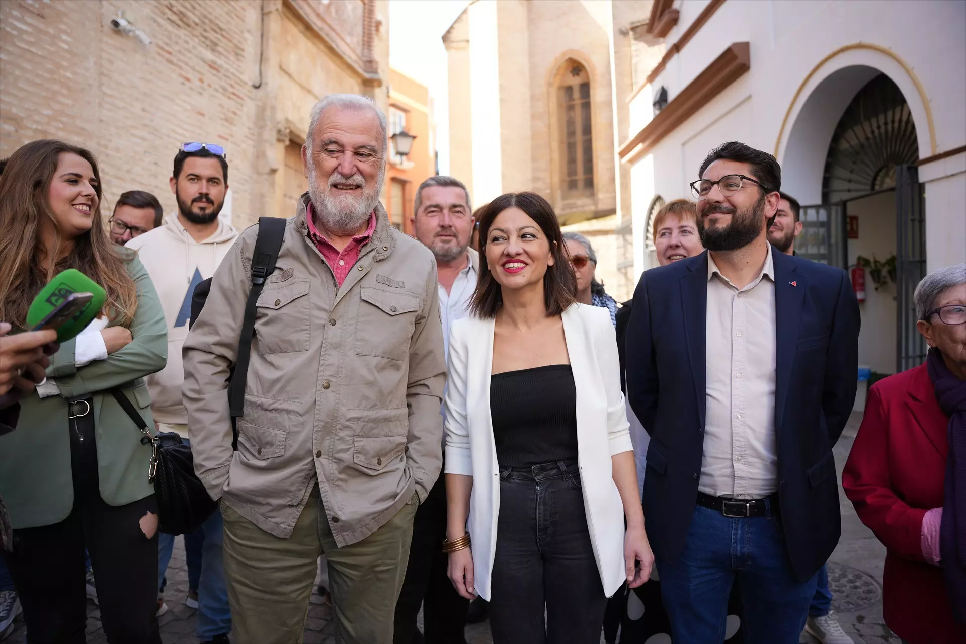 Antonio Rodrigo Torrijos y Sira Rego, este viernes en Sevilla. — María José López / Europa Press