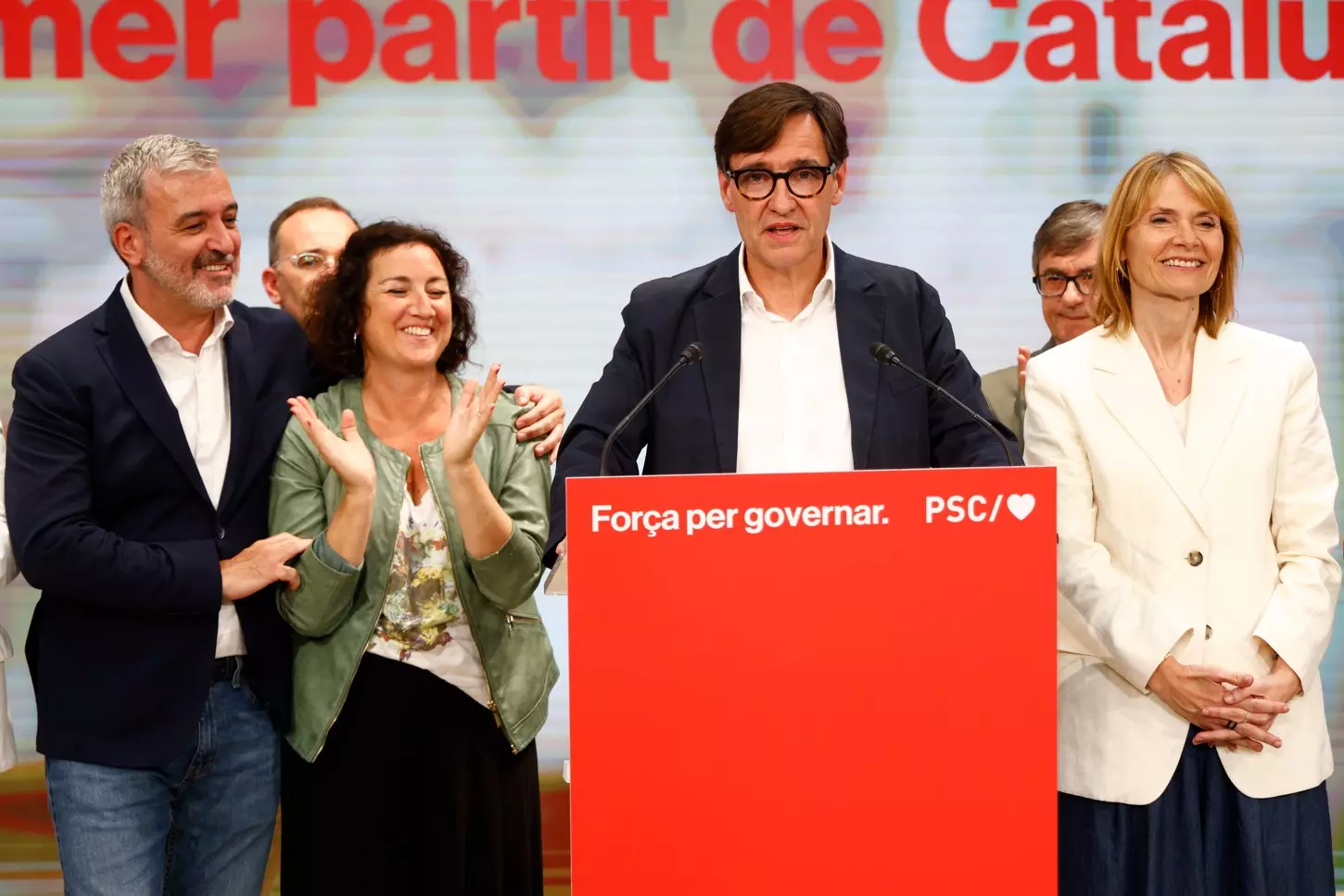 Salvador Illa, valorando los resultados de las elecciones catalanas del 12-M. — Quique García / EFE